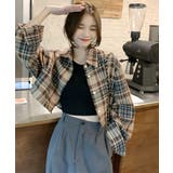 チェック柄ショート丈シャツ クロップド丈 ゆるシャツ | Riff | 詳細画像10 