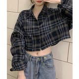 チェック柄ショート丈シャツ クロップド丈 ゆるシャツ | Riff | 詳細画像11 