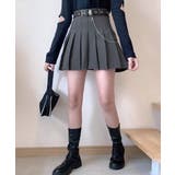 ハイウエストプリーツミニスカート ベルト付き インナーパンツ付き | Riff | 詳細画像6