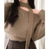 マフラー付きニット セーター ワンショルダー | Riff | 詳細画像13 