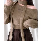 マフラー付きニット セーター ワンショルダー | Riff | 詳細画像14 