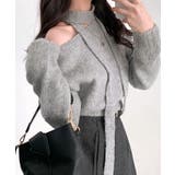 マフラー付きニット セーター ワンショルダー | Riff | 詳細画像18 