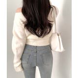 マフラー付きニット セーター ワンショルダー | Riff | 詳細画像9 