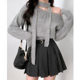 マフラー付きニット セーター ワンショルダー | Riff | 詳細画像21 