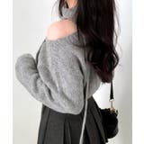 マフラー付きニット セーター ワンショルダー | Riff | 詳細画像22 