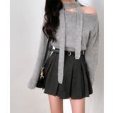 マフラー付きニット セーター ワンショルダー | Riff | 詳細画像23 