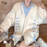 レースアップリボンカーディガン ニット セーター | Riff | 詳細画像1 