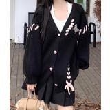 レースアップリボンカーディガン ニット セーター | Riff | 詳細画像15 