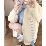 レースアップリボンカーディガン ニット セーター | Riff | 詳細画像4 