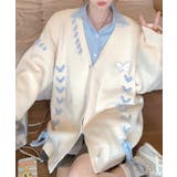 アイボリー | レースアップリボンカーディガン ニット セーター | Riff