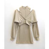 ハイネックノースリーブワンピース+オフショルダーショートニット レイヤード | Riff | 詳細画像13 