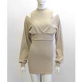 ハイネックノースリーブワンピース+オフショルダーショートニット レイヤード | Riff | 詳細画像14 