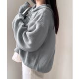 リブニットパーカー セーター フード | Riff | 詳細画像14 