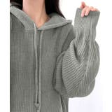 リブニットパーカー セーター フード | Riff | 詳細画像3 