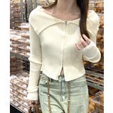 オフショルダブルジップリブニット リブ編み セーター | Riff | 詳細画像21 