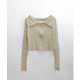 オフショルダブルジップリブニット リブ編み セーター | Riff | 詳細画像27 