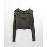 オフショルダブルジップリブニット リブ編み セーター | Riff | 詳細画像29 