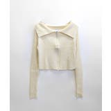 オフショルダブルジップリブニット リブ編み セーター | Riff | 詳細画像30 