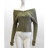 オフショルダブルジップリブニット リブ編み セーター | Riff | 詳細画像32 