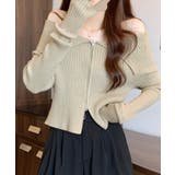 オフショルダブルジップリブニット リブ編み セーター | Riff | 詳細画像6 