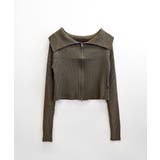 オフショルダブルジップリブニット リブ編み セーター | Riff | 詳細画像28 