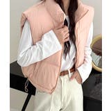 ピンク | 中綿ベスト ダウンベスト ショート丈ベスト | Riff