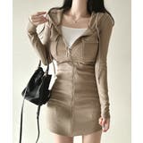 フードミニワンピース パーカーワンピース タイトワンピース | Riff | 詳細画像10 