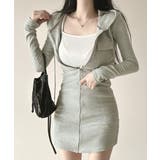 フードミニワンピース パーカーワンピース タイトワンピース | Riff | 詳細画像2 