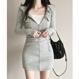 フードミニワンピース パーカーワンピース タイトワンピース | Riff | 詳細画像3 