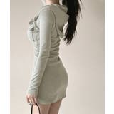 フードミニワンピース パーカーワンピース タイトワンピース | Riff | 詳細画像5 