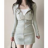 グレー | フードミニワンピース パーカーワンピース タイトワンピース | Riff