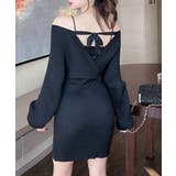 アンサンブル風リブニットワンピース バックリボン カシュクールワンピース | Riff | 詳細画像19 