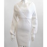 アンサンブル風リブニットワンピース バックリボン カシュクールワンピース | Riff | 詳細画像20 