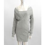 アンサンブル風リブニットワンピース バックリボン カシュクールワンピース | Riff | 詳細画像23 