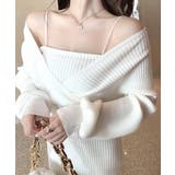 アンサンブル風リブニットワンピース バックリボン カシュクールワンピース | Riff | 詳細画像6 