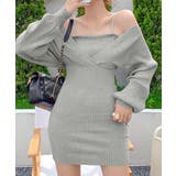 アンサンブル風リブニットワンピース バックリボン カシュクールワンピース | Riff | 詳細画像8 