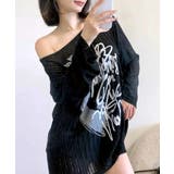 透かし編みロゴプリントTシャツ ロンT シアー | Riff | 詳細画像12