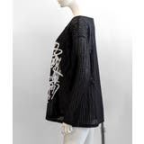 透かし編みロゴプリントTシャツ ロンT シアー | Riff | 詳細画像16