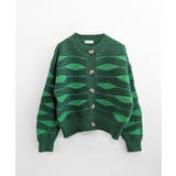 柄ニットカーディガン バイカラー 配色 | Riff | 詳細画像21 