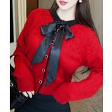 リボンニットカーディガン バイカラー 配色 | Riff | 詳細画像12 