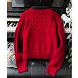 リボンニットカーディガン バイカラー 配色 | Riff | 詳細画像21 