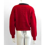 リボンニットカーディガン バイカラー 配色 | Riff | 詳細画像26 