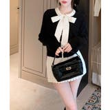 リボンニットカーディガン バイカラー 配色 | Riff | 詳細画像5 