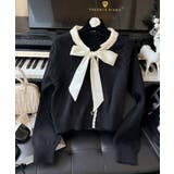 リボンニットカーディガン バイカラー 配色 | Riff | 詳細画像9 