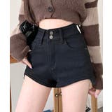 ブラック | 裏起毛ハイウエストショートパンツ ショート丈 ショーパン | Riff