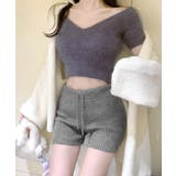 リブニットショートパンツ 短パン ショート丈 | Riff | 詳細画像10 