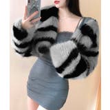 ノーカラーフェイクファーショートコート ジャケット ブルゾン | Riff | 詳細画像11 