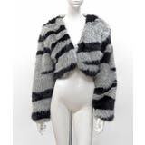 ノーカラーフェイクファーショートコート ジャケット ブルゾン | Riff | 詳細画像16 