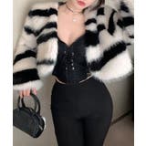 ノーカラーフェイクファーショートコート ジャケット ブルゾン | Riff | 詳細画像6 