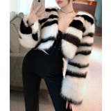 ノーカラーフェイクファーショートコート ジャケット ブルゾン | Riff | 詳細画像7 